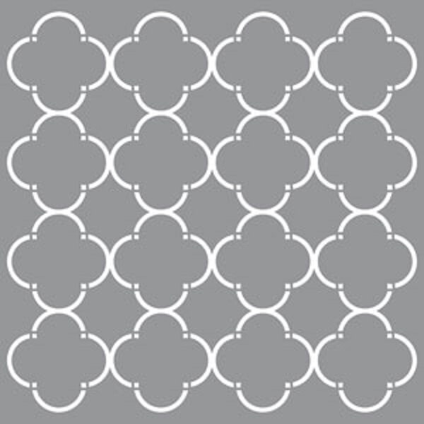 Americana Decor-Stencil, Mod Quatrefoil 12 x 12