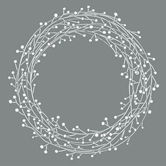 18 X 18 Americana Decor Stencils Winterberry Etsy