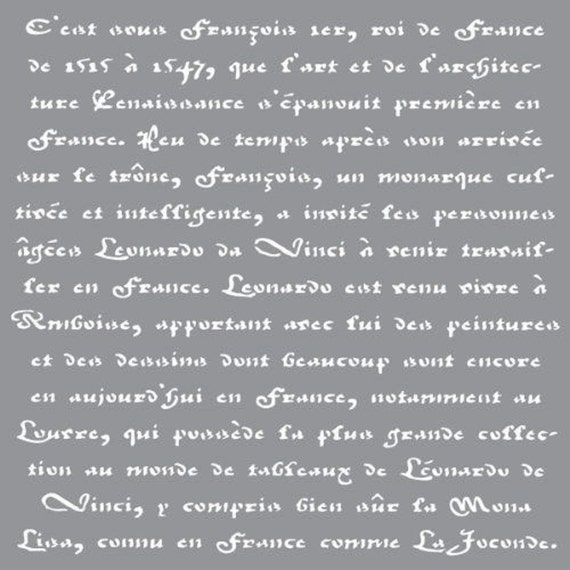 French Living DecoArt Americana Decor Stencil