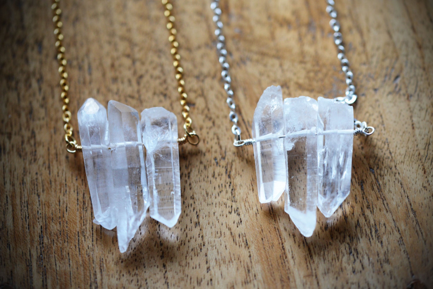 Raw Quartz Necklace // Healing Crystal Necklace // Natural Etsy
