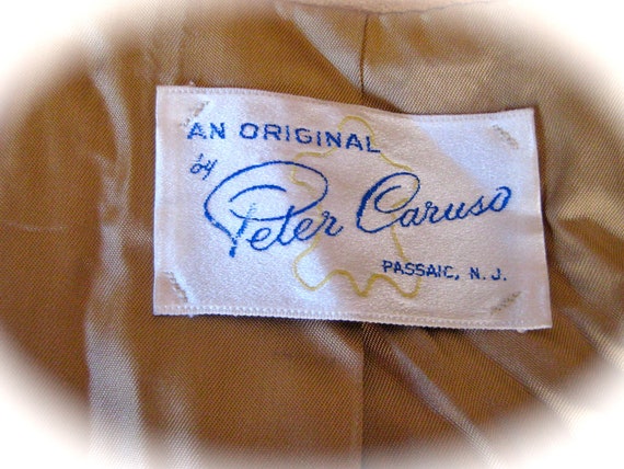 Vintage PETER CARUSO Tan Suede Jacket / Coat - Ve… - image 6