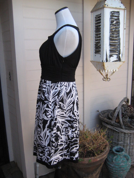 Vintage SANGRIA Black & White Dress - Beautiful S… - image 4