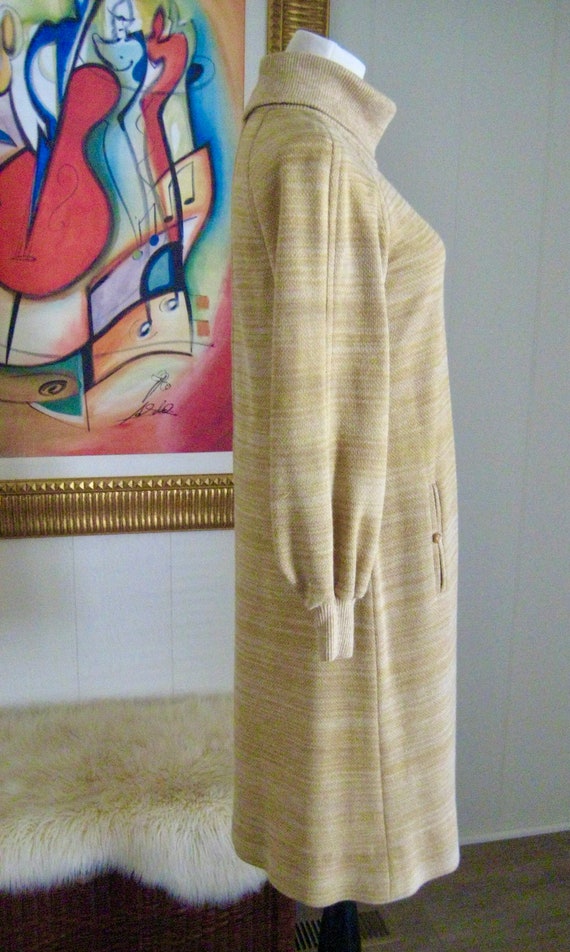 70s KIMBERLY- Sandy Beige Knit Dress - Beautifull… - image 3