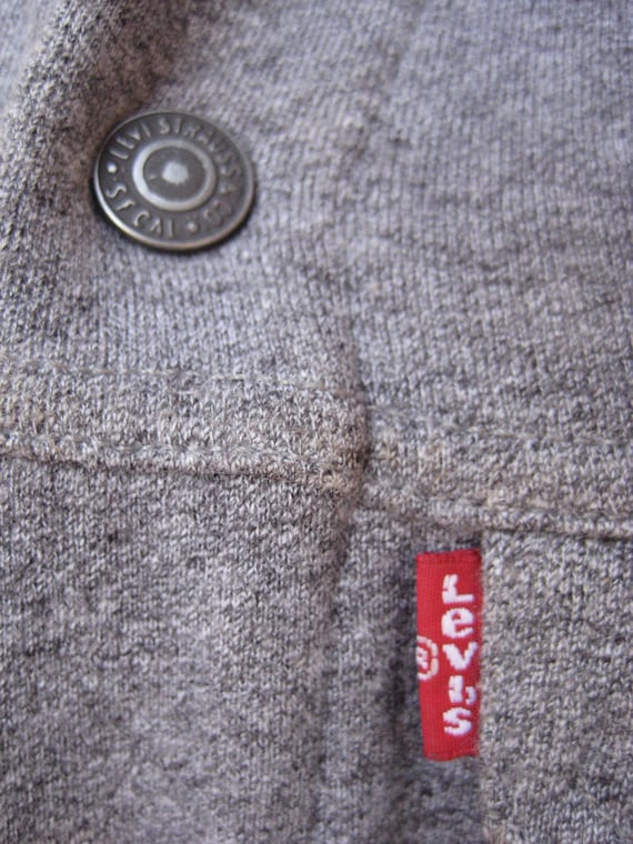 Vintage Classic LEVI'S Jean Jacket - Grey Jersey … - image 2