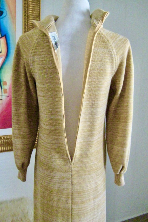70s KIMBERLY- Sandy Beige Knit Dress - Beautifull… - image 4