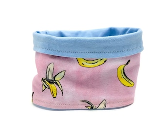 Dog Snood - Dog Scarf - "Banana 2.0" - Fun Dog Accessory - Cute Dog Scarf - Small/Medium/Large - Light Pink - Summer