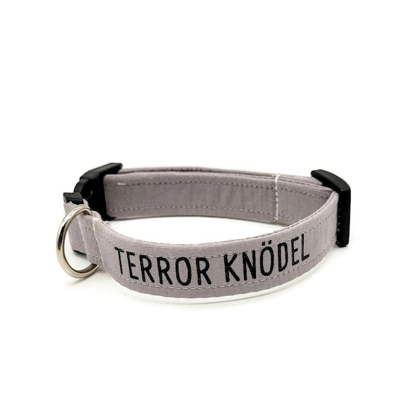 Dog Collar - Terror Knödel - Customizable Dog Collar - Cotton Dog Collar - Durable Dog Collar - XS/Small/Medium/Large/XL