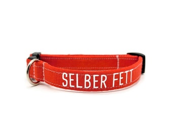 Dog Collar - "Selber Fett" - Customizable Dog Collar - Cotton Dog Collar - Durable Dog Collar - XS/Small/Medium/Large/XL