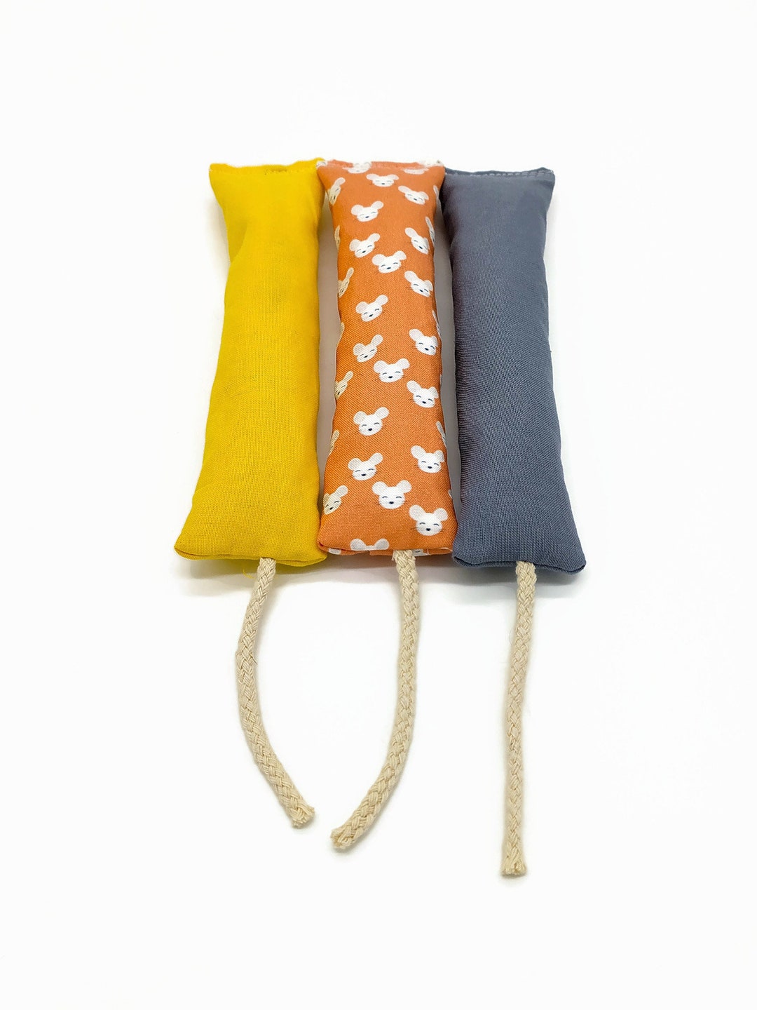 Organic Cat Toys Stinky Stick mice Collection Set of 3 Natural Cat