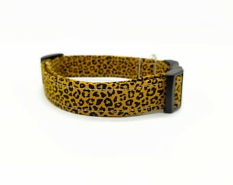 Dog Collar - "Leopard" - Animal Print Dog Collar - Cute Dog Collar - Trend Dog Collar - High Quality Collar - Cotton Dog Collar
