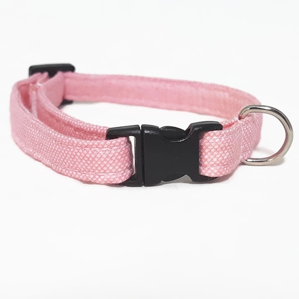 Cat Collar Breakaway - "Summer Love" - Safety Cat Collar - Pink Cat Collar - Soft/Durable Cotton Cat Collar - Breakaway Collar - Cute Collar