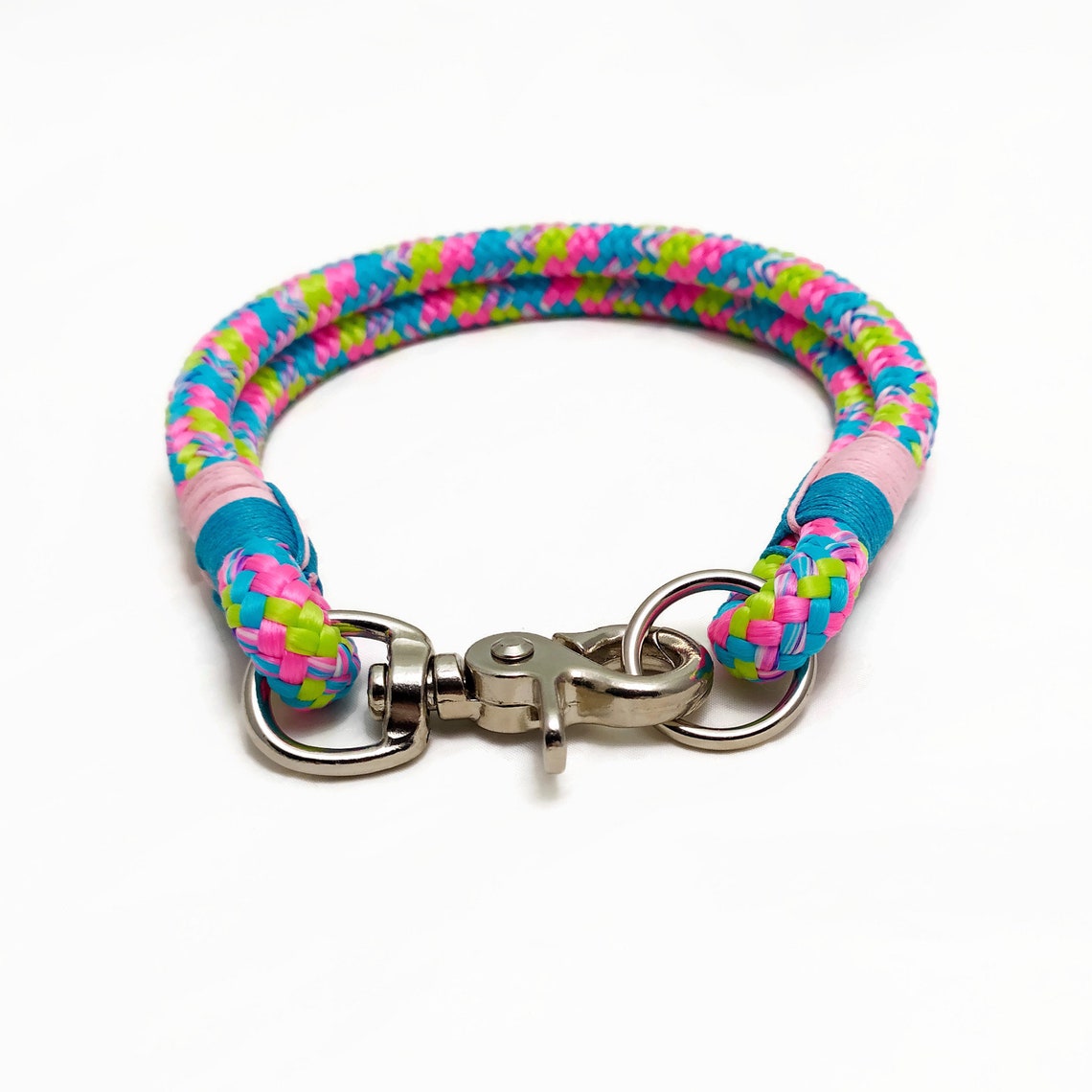 Rope Dog Collar bubblegum Colorful Collar Etsy
