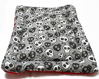 Cat Pad/Cat Mat - "Skulls 2.0" - Removable Catnip/Valerian Filling - Grey Cat Pad - Fun Cat Mats - Stylish Cat Bed - Cat Play Mat