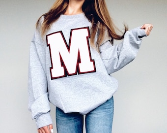 HUGE SALE! Letterman Sweatshirt Ladies PERSONALIZED Varsity Sweatshirt Canadian Heirloom soft sweatshirt sayings sweatshirt.