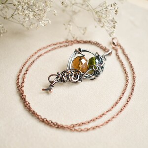 Art nouveau, collar de cristal, joyería de elfos, joyería de brujas, tendencia ahora, joyas vagabunda imagen 2