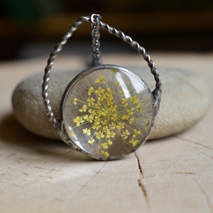 Real Flowers Necklace, Preserved Flowers, Witchy Jewelry, Queens Anne&#39;s Lace, Trending now