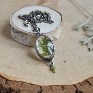 Real Moss Necklace, Preserved Flowers, Witchy Jewelry image 9