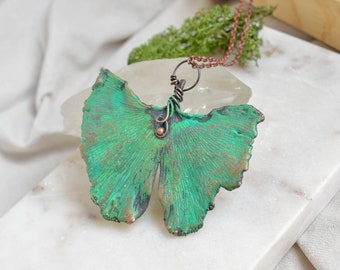 Ginkgo leaf necklace, 7th anniversary gift, trending now, witchy necklace, romantic necklace