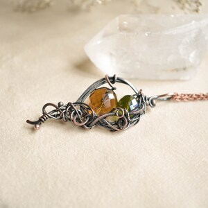 Art nouveau, collar de cristal, joyería de elfos, joyería de brujas, tendencia ahora, joyas vagabunda imagen 7