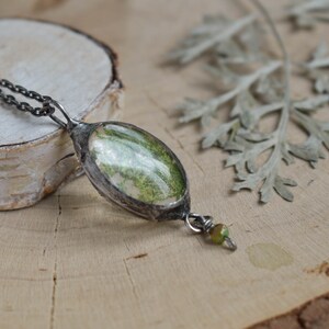 Real Moss Necklace, Preserved Flowers, Witchy Jewelry image 7