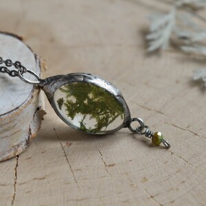 Real Moss Necklace, Preserved Flowers, Witchy Jewelry image 6