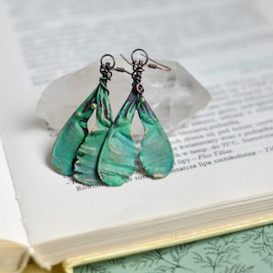 Esche Ohrringe, Pflanzen Schmuck, Waldohrringe