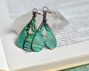 Ash tree earrings, plant jewelry, woodland earrings