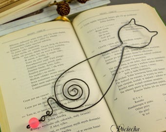 Metal wire CAT bookmark, christmas gifts, metal bookmarks, wire bookmark