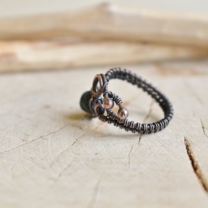 Lava Ring, Schlangen Ring, Kupfer Ring, Drahtgewebter Schmuck, Elfen Schmuck, Hexen Ring, Trending Now Bild 3