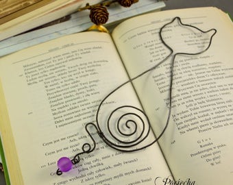 Bookmark Cat Vincent - metal bookmark, bohemian bookmark, wire wrapped, gift for her, personalized gift, booklover, cats, cat, romantic gift