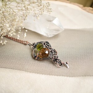 Art nouveau, collar de cristal, joyería de elfos, joyería de brujas, tendencia ahora, joyas vagabunda imagen 9