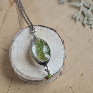 Real Moss Necklace, Preserved Flowers, Witchy Jewelry image 5