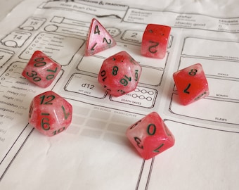 Set di dadi poliedrici Peppermint Swirl