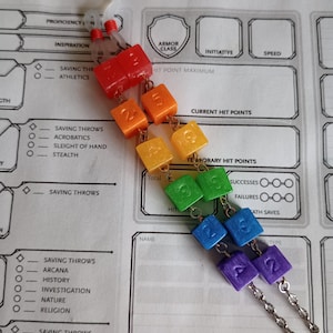Dungeons and Dragons Glasses Chains Mini D6