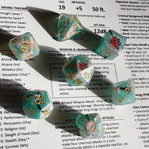 Tea Can Polyhedral Dice Set