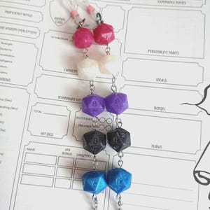 Dungeons and Dragons Pride Mini D20 Glasses Chains Gender Expression Flags
