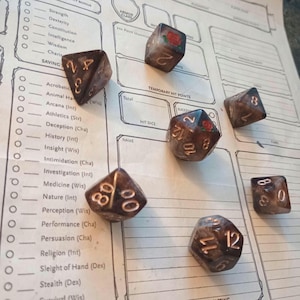 Coffee With Cream Polyhedral Dice Set