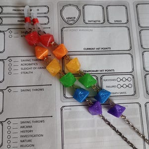 Dungeons and Dragons Glasses Chains Mini D8 Pride Glasses Chains