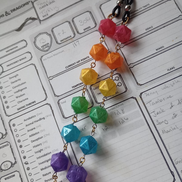 Dungeons and Dragons Glasses Chains Pride Collection