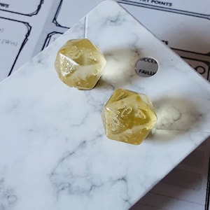 Mini d20 stud earrings- Rainbow Collection
