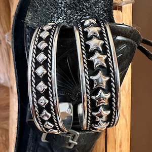 South West style triangle sterling silver cuff.   **New!!!!Star cuff Unisex.    ** Free Shipping**