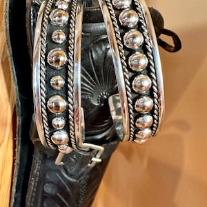 Sterling SilverCuff in #2 Styles .  Hand made & hand painted. *Free Shipping.