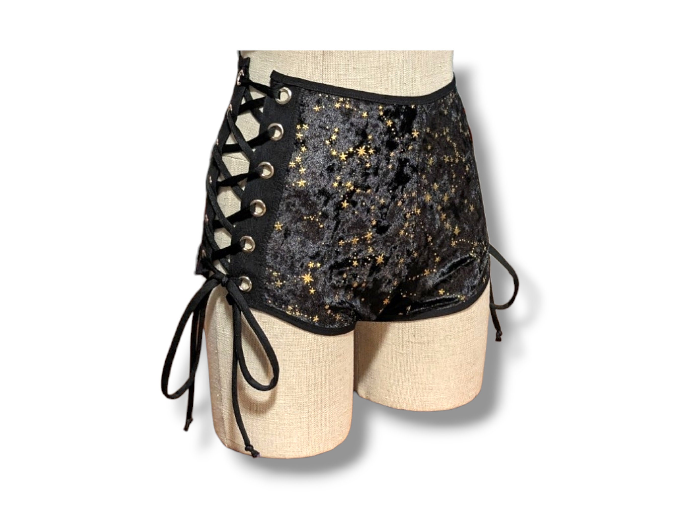 S lace up shorts theredthread ブラック THEREDTHREAD / ザレッドスレッド】S lace up shorts