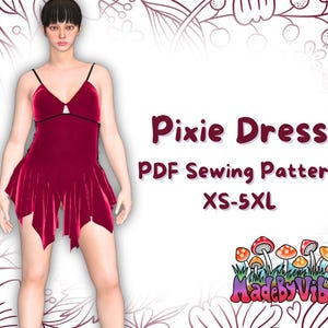 Pixie Dress Sewing Pattern: Rave Dress (Printable PDF)