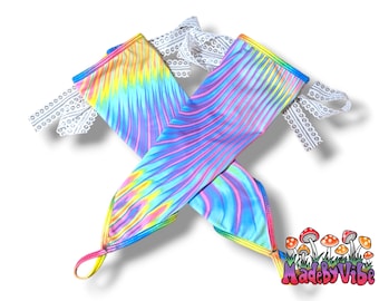 Prismatic Arm Sleeves | Rave Festival Fairy Cuffs