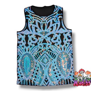Opal Schatz Pailletten Herren / Unisex Tank Top - auf Bestellung