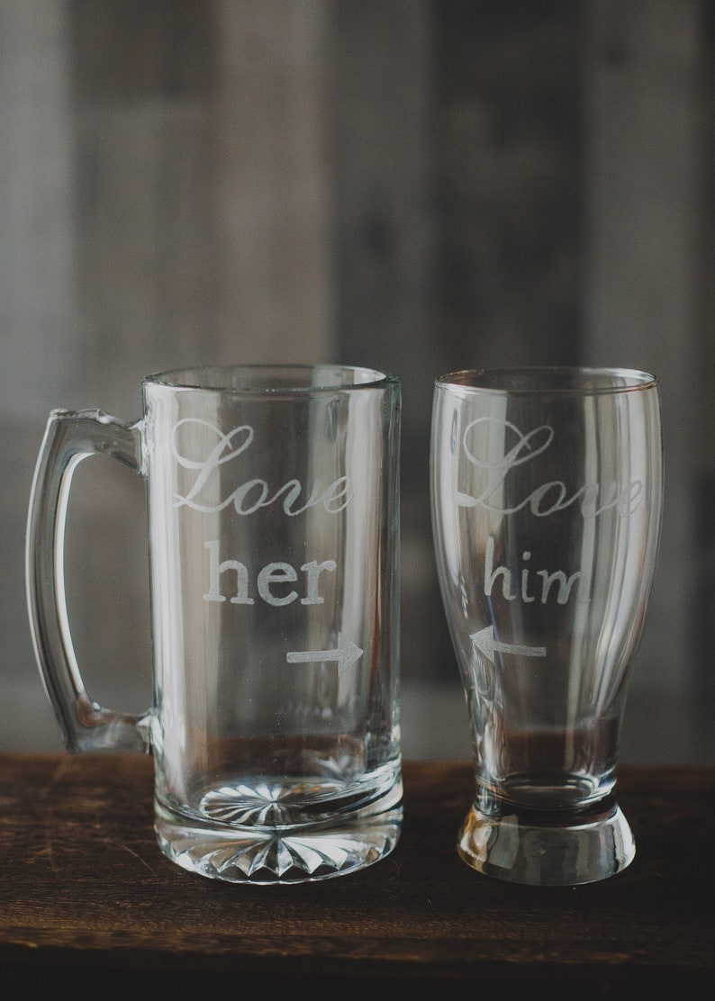 Etched Wine Drinking Glasses Personalized Glassware Image 0