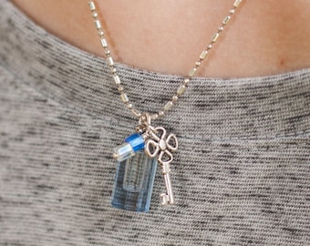 Key Charm Essential Oil Aromatherapy Diffuser Necklace