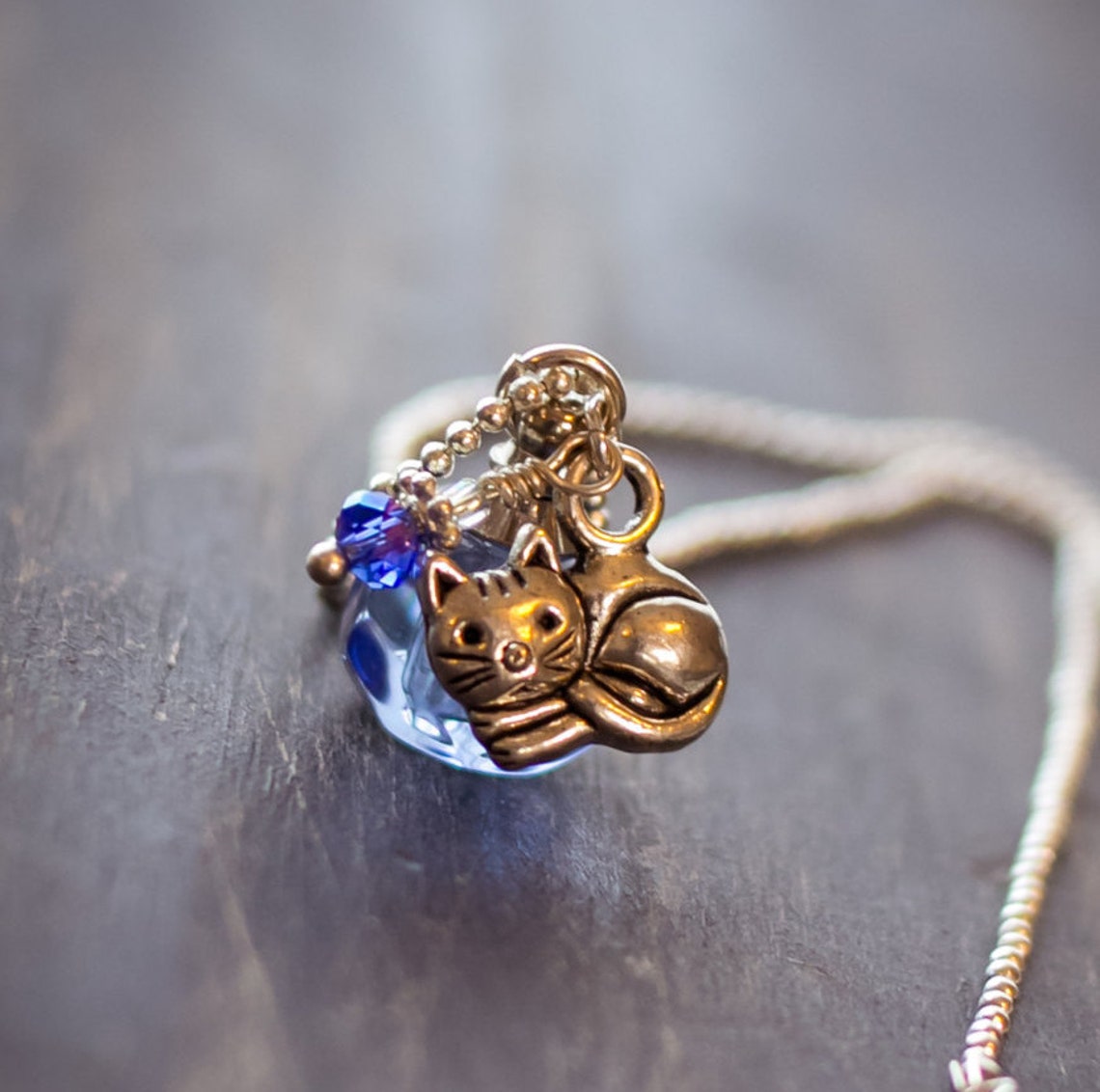 Girl's Cat Essential Oil Aromatherapy Diffuser Necklace Etsy