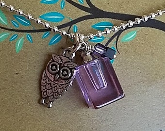 Owl Essential Oil Aromatherapy Diffuser Necklace